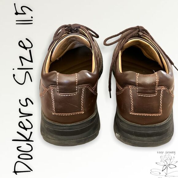 Dockers Brown Leather Men’s Loafers - Size 11.5 - Picture 4 of 8
